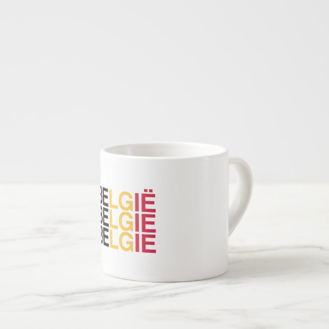 BELGIUM Flag Espresso Cup (Front Right)