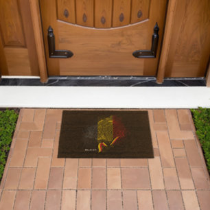 Belgium flag fiber doormat