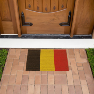 Belgium flag fiber doormat