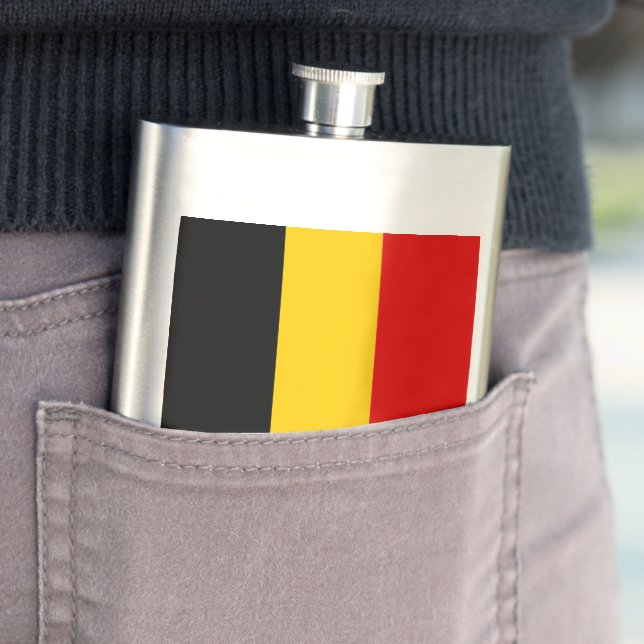 Belgium flag flask (In Situ)