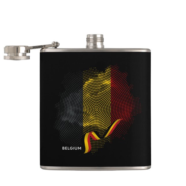 Belgium flag flask (Opened)
