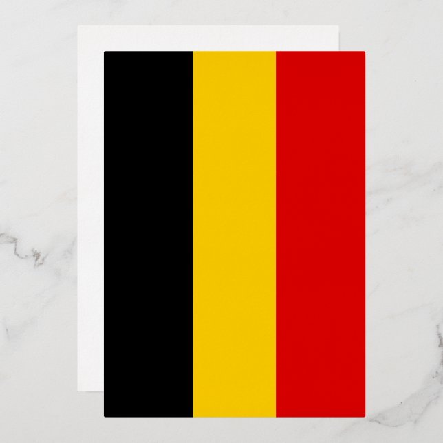 Belgium flag foil invitation (Front/Back)