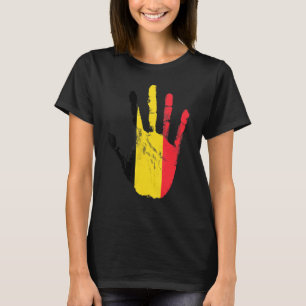 Belgium flag hand sport proud football T-Shirt