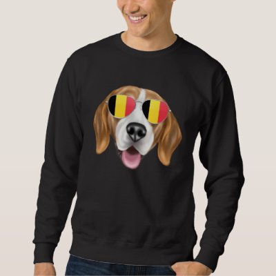 Belgium Flag Harrier Dog Belgium Pocket Sweatshirt