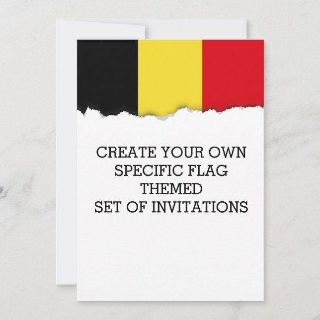 Belgium Flag Invitation (Front)
