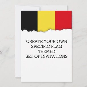 Belgium Flag Invitation