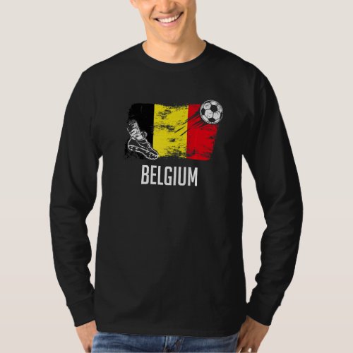 Belgium Flag Jersey Belgian Soccer Team Belgian T_Shirt