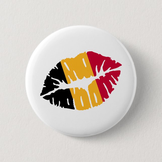 Belgium flag kiss button (Front)