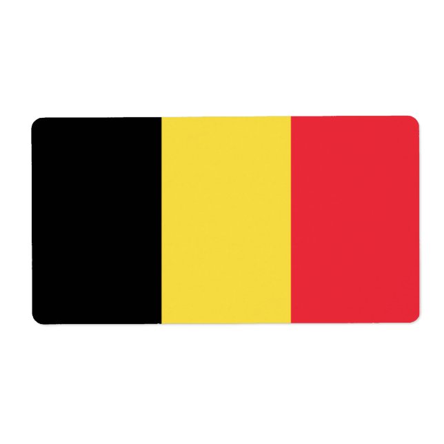 Belgium Flag Label (Front)