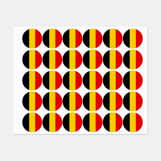 Belgium flag labels (Sheet)