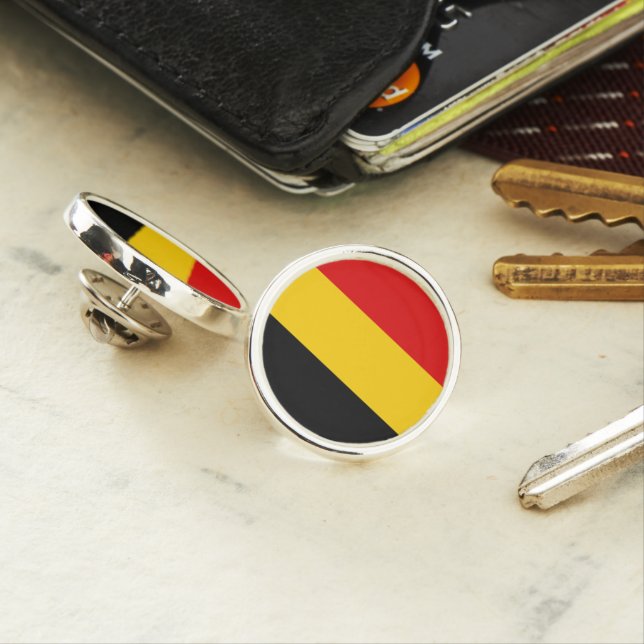 Belgium flag lapel pin (In Situ)