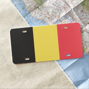 Belgium Flag License Plate