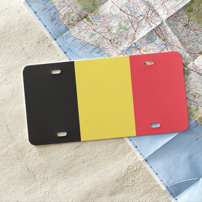 Belgium Flag License Plate (In Situ)
