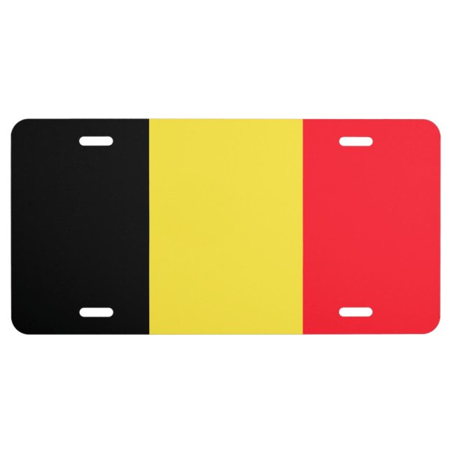 Belgium Flag License Plate (Front)