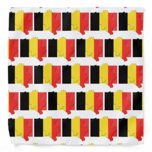 BELGIUM Flag Map Bandana