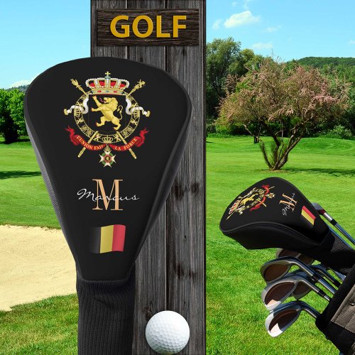Belgium  Flag Monogrammed Golf Clubs Covers