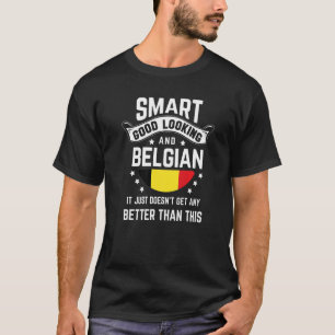 Belgium Flag Native Pride  Belgium Belgian Roots T-Shirt