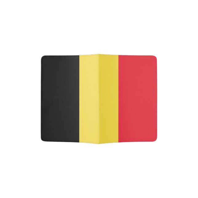Belgium Flag Passport Holder (Opened)