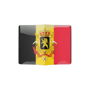 Belgium flag passport holder