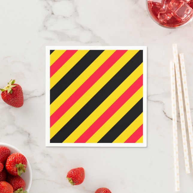 Belgium flag pattern napkins (Insitu)