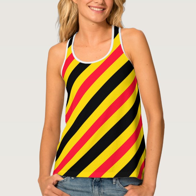 Belgium flag pattern tank top (Front)