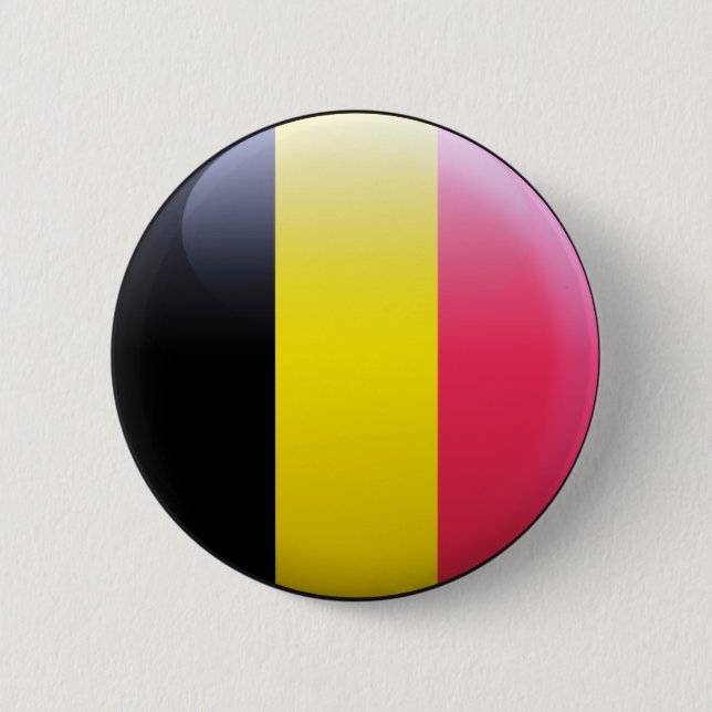 Belgium Flag Pinback Button (Front)