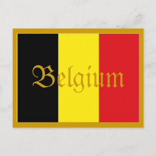 Belgium flag postcard