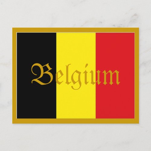 Belgium flag postcard