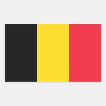 Belgium Flag Rectangle Sticker by allworldtees at Zazzle