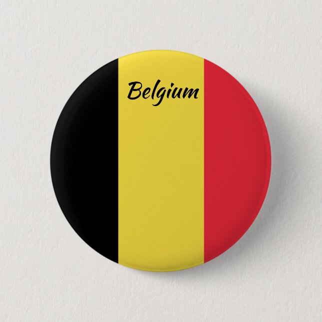 Belgium Flag Round Button (Front)