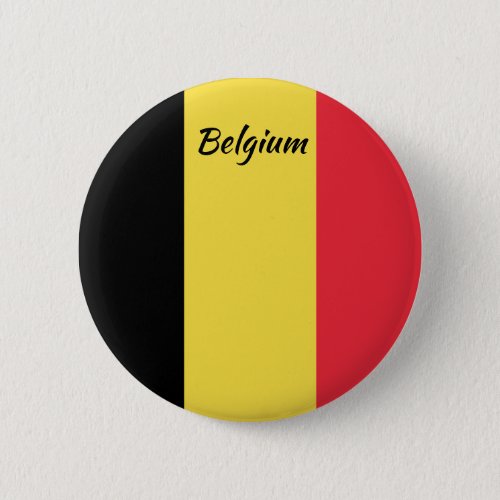Belgium Flag Round Button