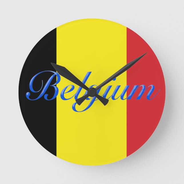Belgium flag round clock (Front)