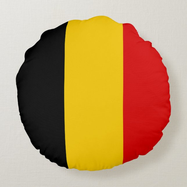 Belgium flag round pillow (Back)