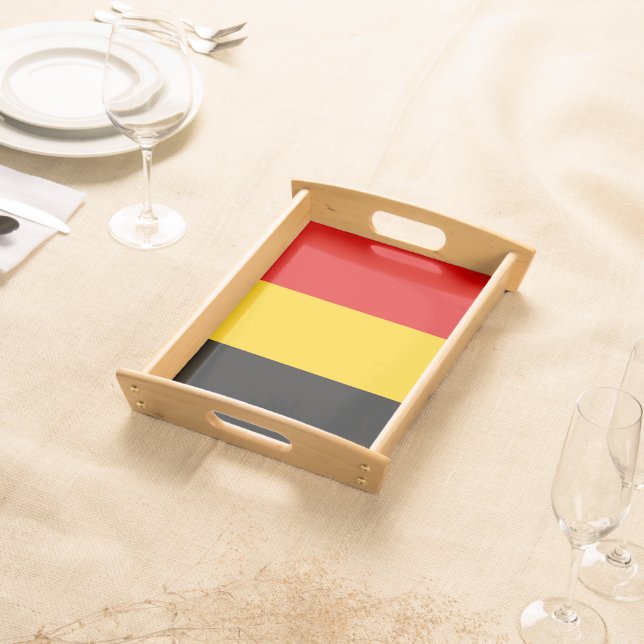 Belgium flag serving tray (Front)
