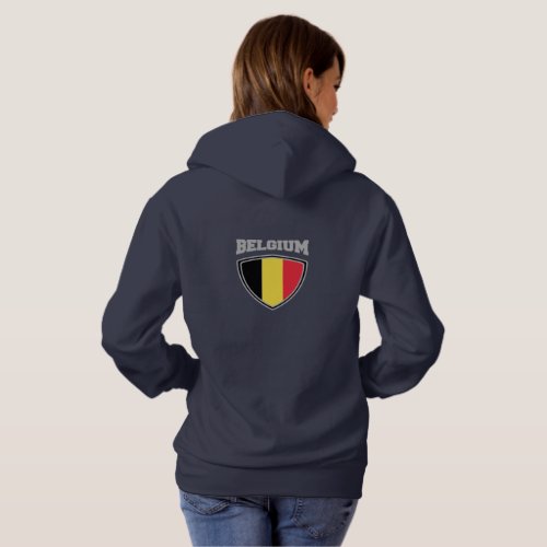 Belgium Flag Shield Hoodie