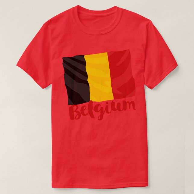 Belgium Flag T-Shirt (Design Front)