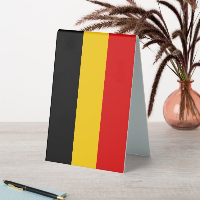 Belgium flag table tent (In SItu (Table))