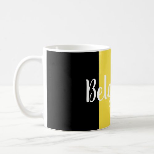 Belgium Flag  Text Coffee Mug