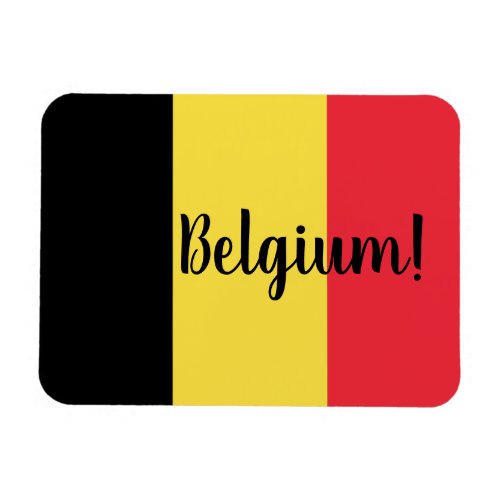 Belgium Flag  Text Magnet