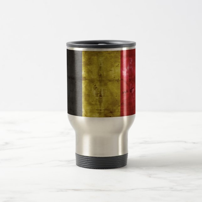 Belgium Flag Travel Mug (Center)