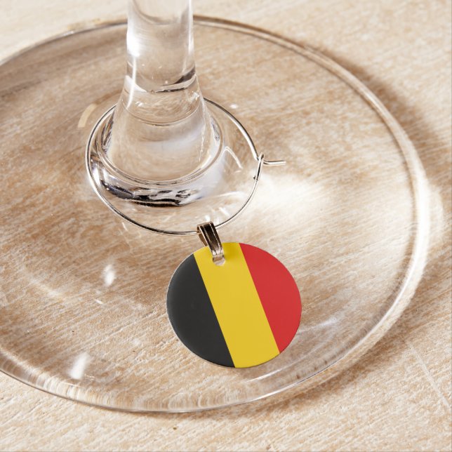 Belgium flag wine charm (In Situ)