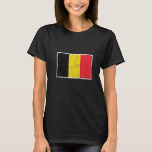 Belgium Flag With Vintage Belgian National Colors T-Shirt