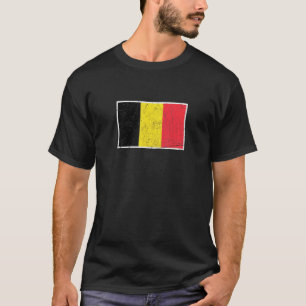 Belgium Flag With Vintage Belgian National Colors T-Shirt