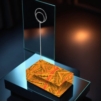 Belgium Flag Word Cloud Place Card Holder