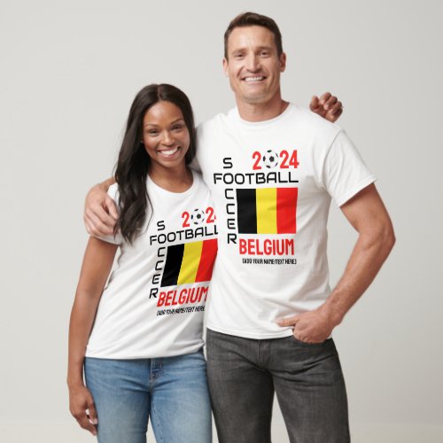 BELGIUM Football Custom Name 2024 ANY YEAR  T_Shirt