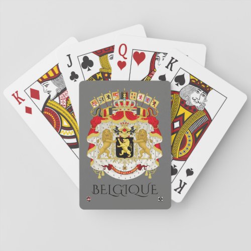 BELGIUM GREAT COAT_OF_ARMS ON PLAYING CARDS