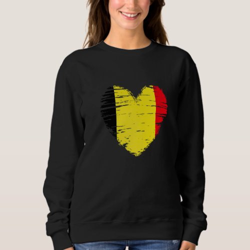 Belgium Heart Belgian Flag Belgian Pride Sweatshirt