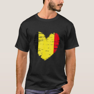 Belgium Heart Belgian Flag Belgian Pride T-Shirt