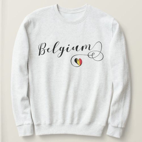 Belgium Heart Sweatshirt Belgian Flag Sweatshirt