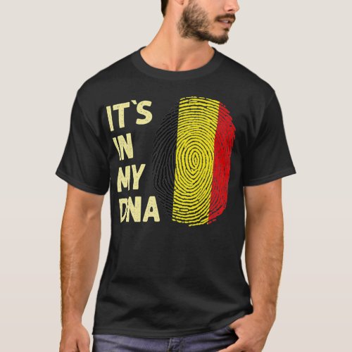 Belgium In My DNA Belgian Flag Team Belgium long d T_Shirt